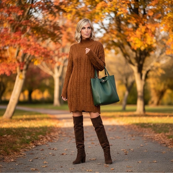 cloud ten Dresses & Skirts - CLOUD TEN Cable knit sweater dress S M L